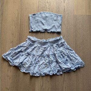 Light Blue Women's Skirt Set